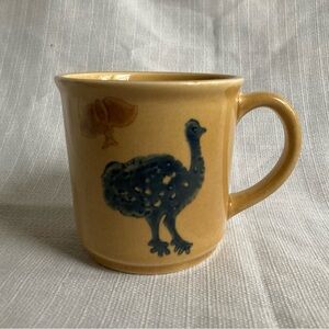 1980's Pfaltzgraff Museum of American Folk Art 'America' Ostrich Mug!